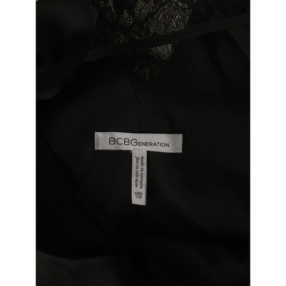 🔥 2/$20 BCBG black lace deep V dress with … - Picture 5 of 7